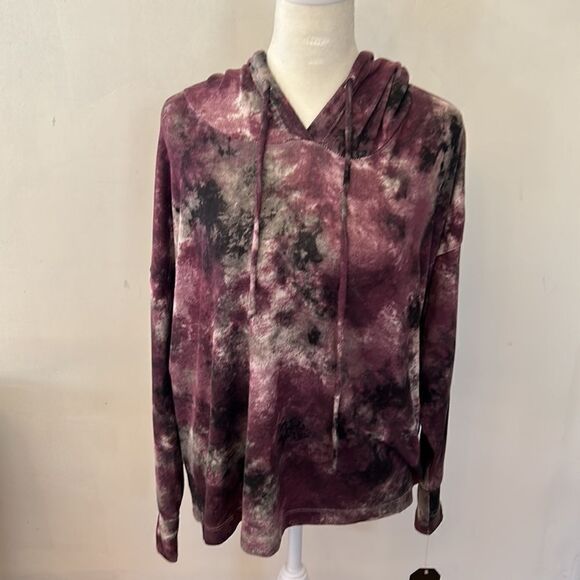 Midnight Bakery purple multicolored long sleeve hoodie Size M NWT - Picture 3 of 9